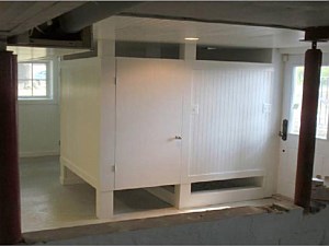 After beach bath/changing room